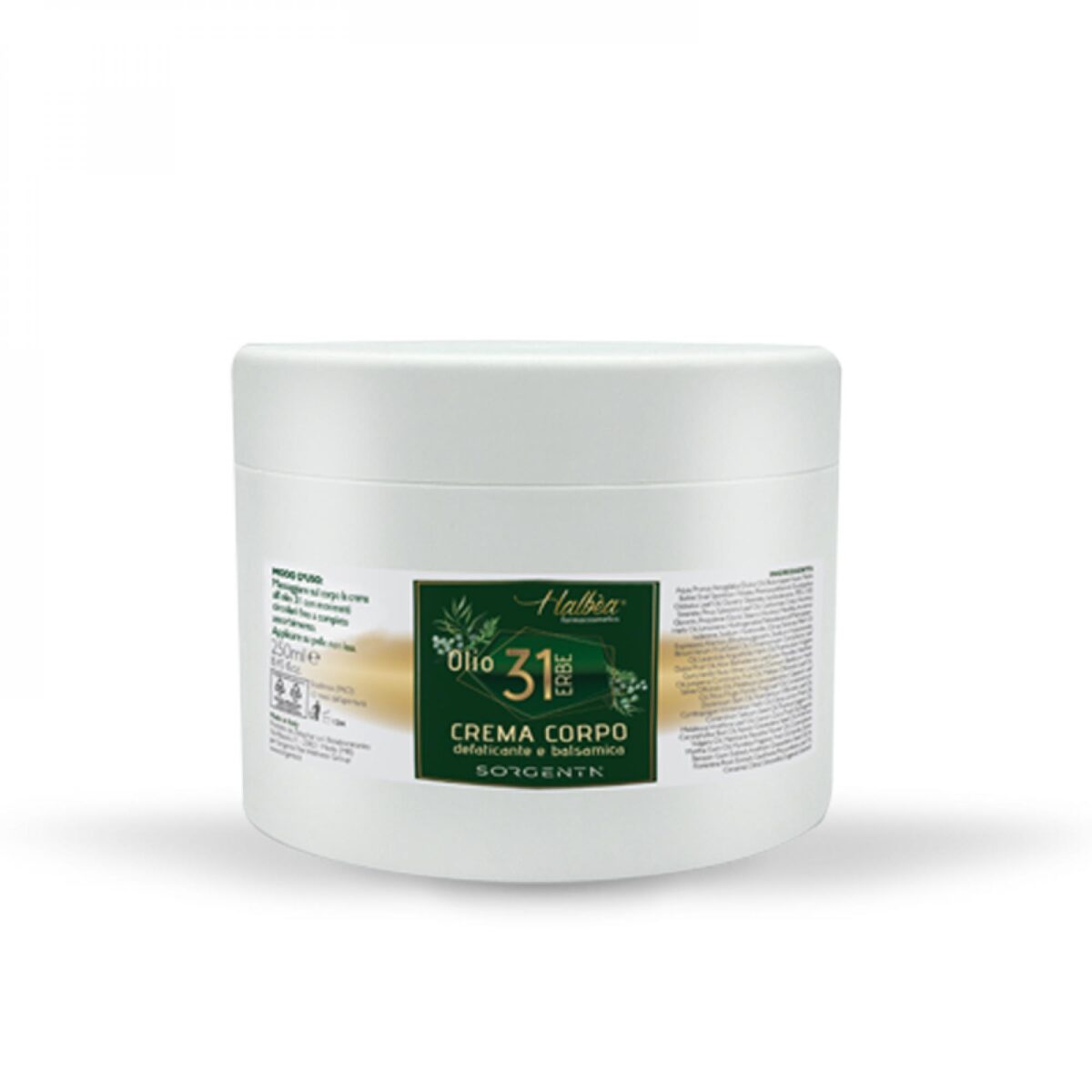 Crema Corpo 31 Erbe Forte 250 ml | Crema 31 Hierbas | Halbea Sorgenta